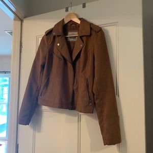 Levi’s brown suede moto jacket